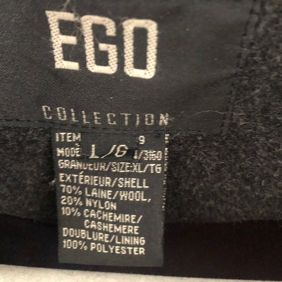 Wool Cashmere Blend Black  Size Large Pea Coat - Picture 5 of 13